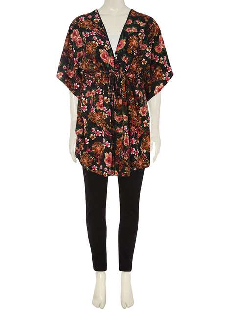 **Mela Bright Tie Kimono